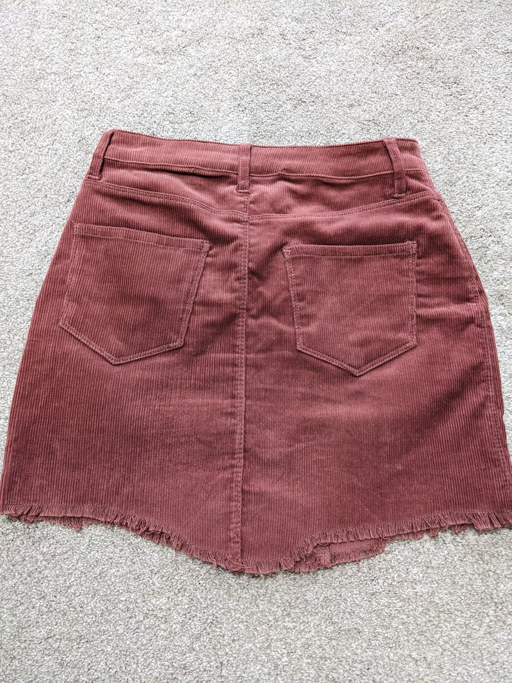 Love Tree Corduroy Mini Skirt in Rust Red - Picture 2 of 3